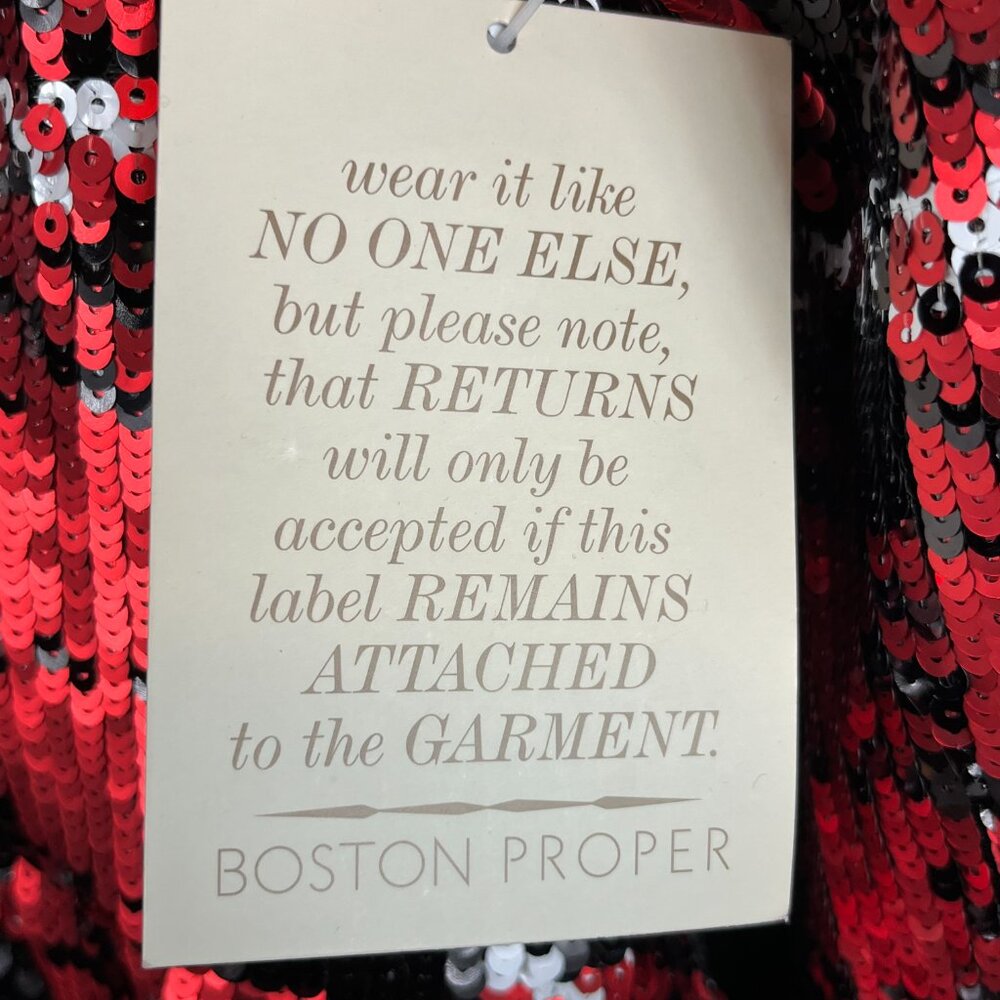 Holiday Ready Boston Proper Sequined Plaid Peplum Zip Blazer - Picture 11 of 16